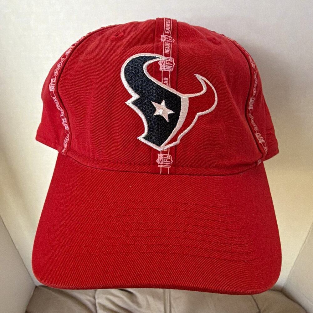 Reebok Houston Texans NFL Adjustable Cap Hat Red One Size Licensed vintage
